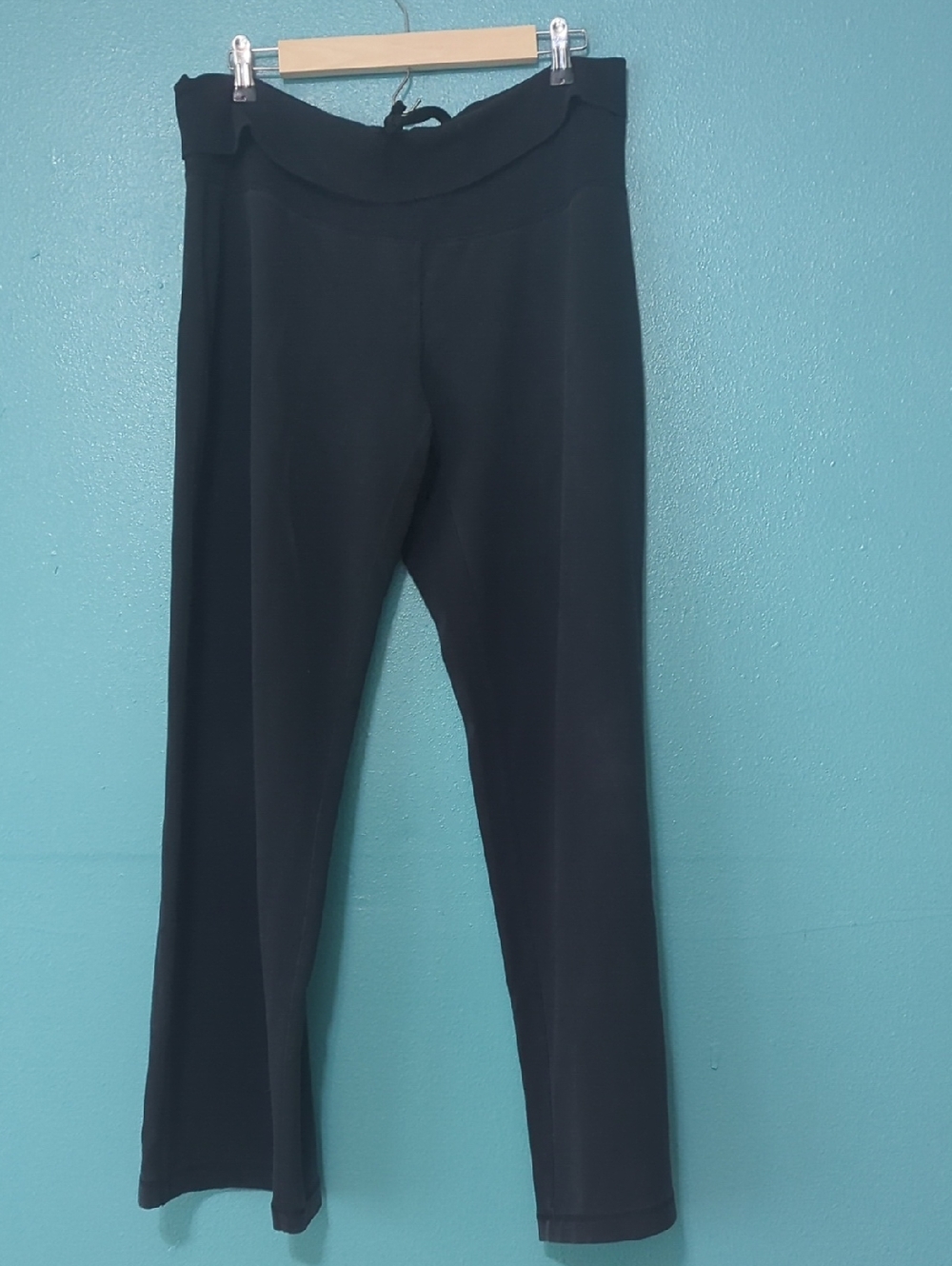 Lucy Black Wide-Leg Ponte Pants